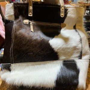 Myra Bag  NWOT All Cow Hide Tote  17 W 17 H 6 D